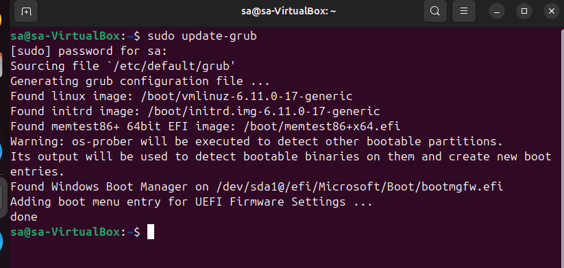 重新配置 Grub